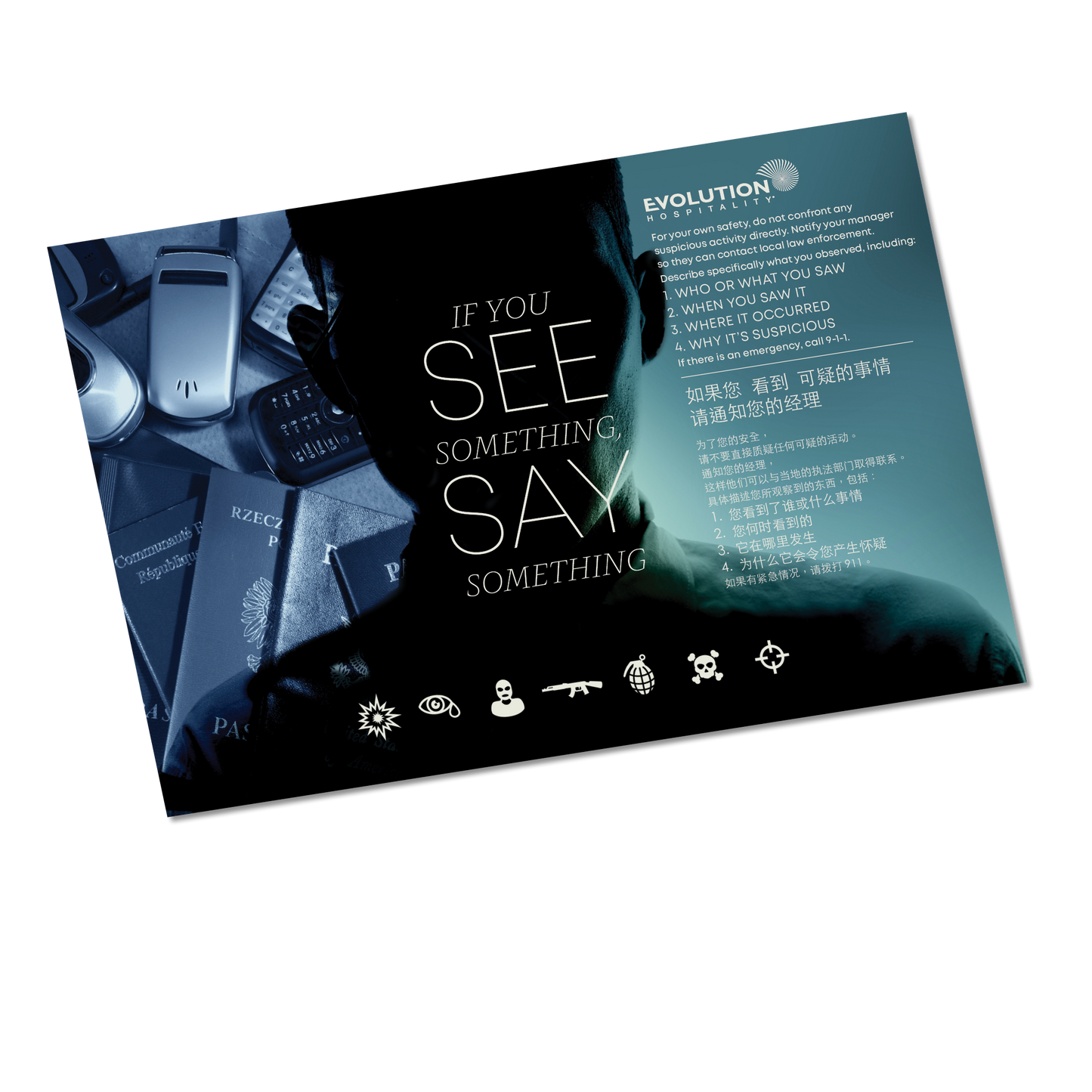 See Something, Say Something Poster • English/Chinese