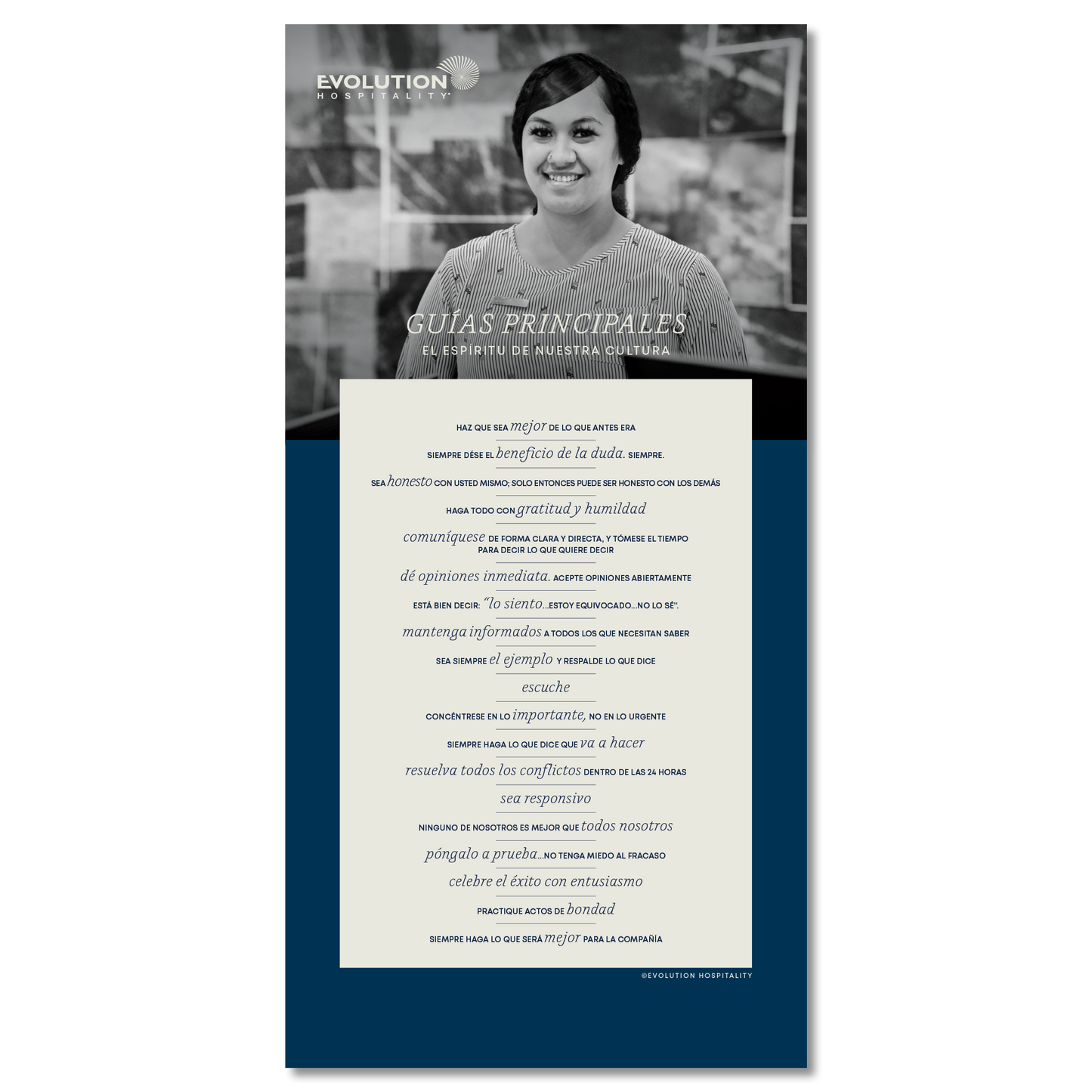 Guiding Principles Canvas Print • Spanish